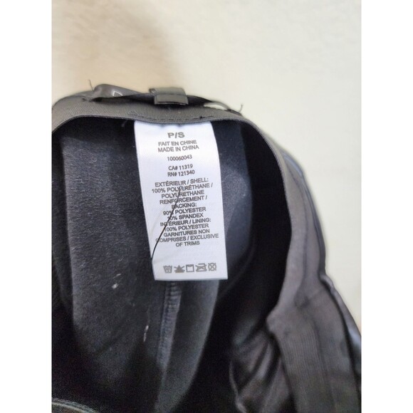 Dynamite Faux Leather Mini Skirt Women's Small P/S Black Ruched - Picture 7 of 8